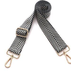 Wide shoulder gold strap